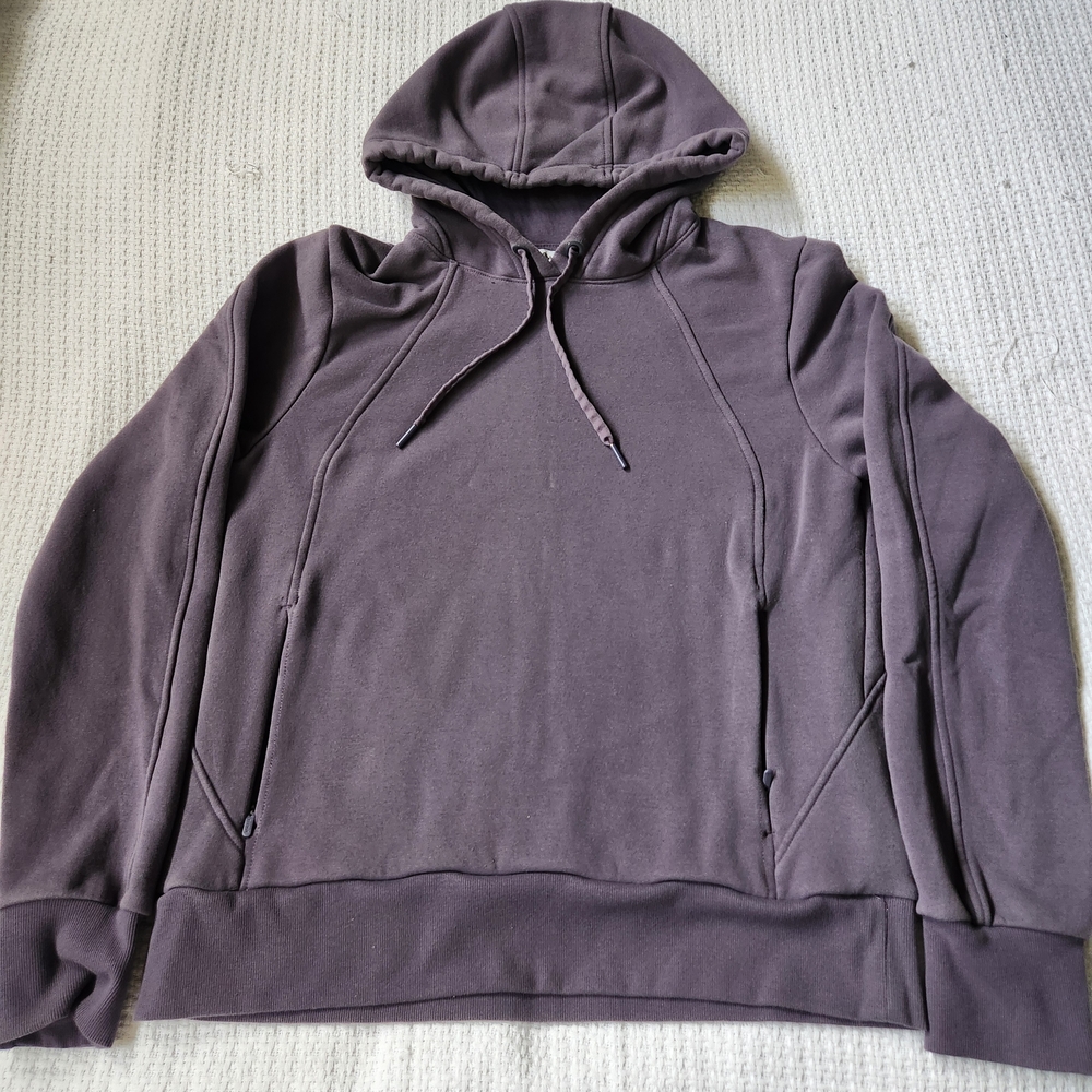 Athleta Pullover Hoodie with Front Pockets In Nightfall Purple